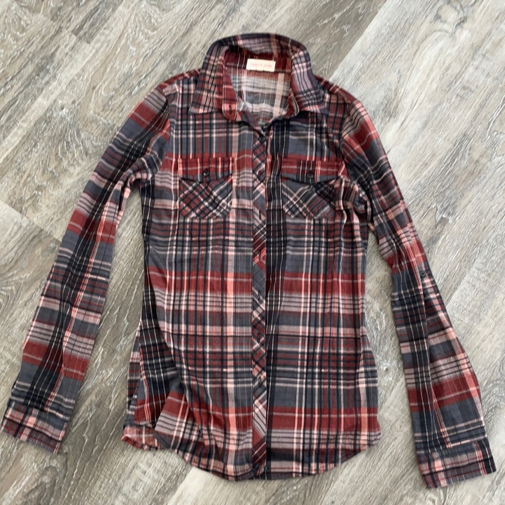 Urban girl, pink/red flannel